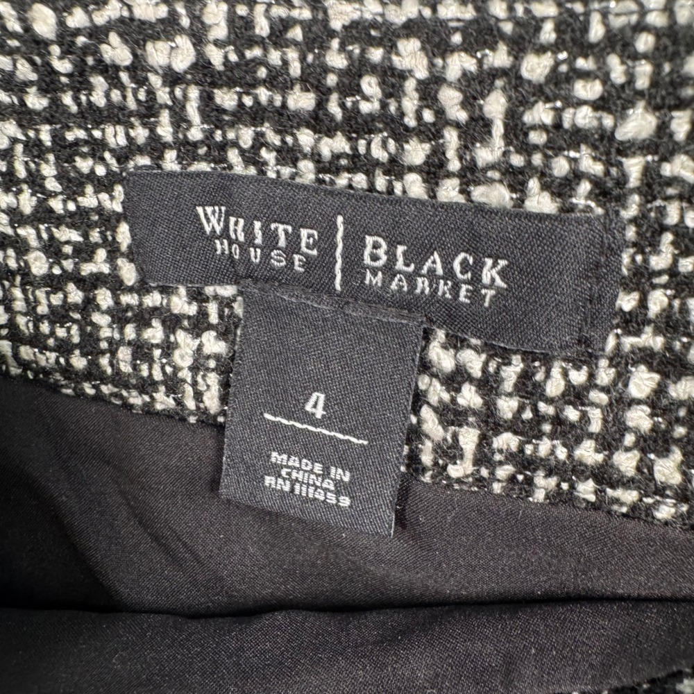 White House Black Market Skirt Womens 4 Tweed Mini A Line Academia Chic - Picture 3 of 8
